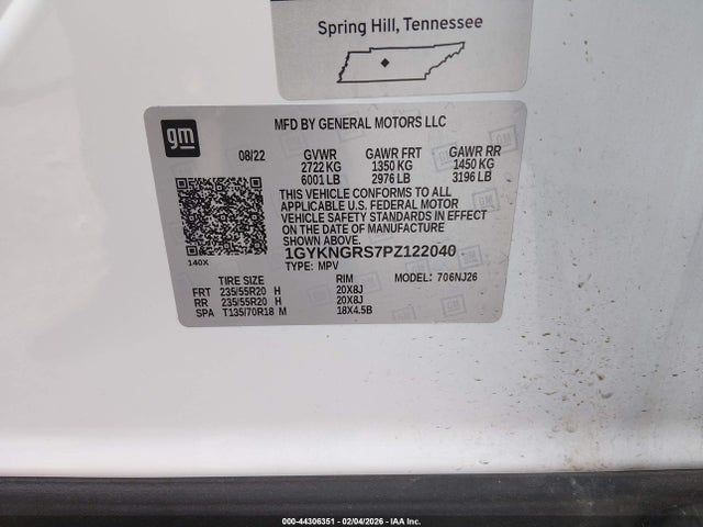 2023 CADILLAC XT5 1GYKNGRS7PZ122040 Photo 8