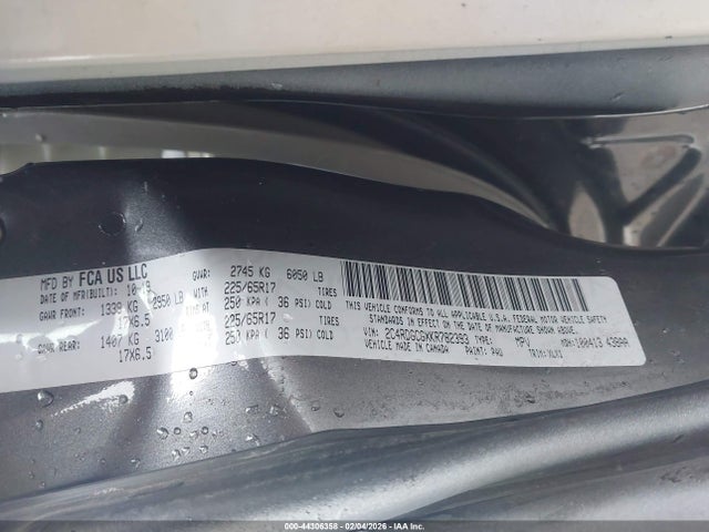 Dodge Grand Caravan Sxt 2019 2C4RDGCGXKR782393 Image 9