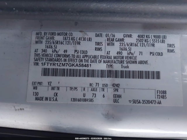 2016 FORD TRANSIT-250 1FTYR1ZM7GKA58481 Photo 8