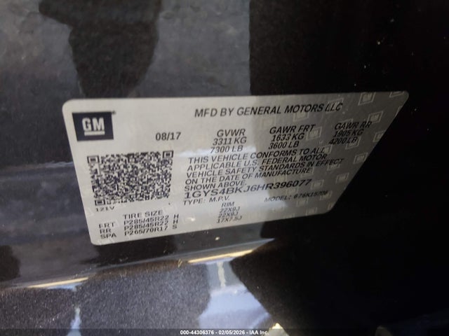 2017 CADILLAC ESCALADE 1GYS4BKJ6HR396077 Photo 8
