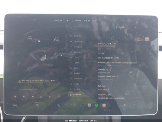 Aukcja sprzedaży 2022 Tesla Model Y Long Range Dual Motor All-wheel Drive, vin: 7SAYGDEE4NF447159, numer aukcji: 44306391