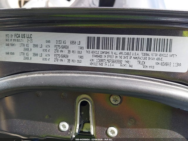 Aukcja sprzedaży 2015 Ram 1500 Lone Star, vin: 1C6RR7LM6FS603592, numer aukcji: 44306404