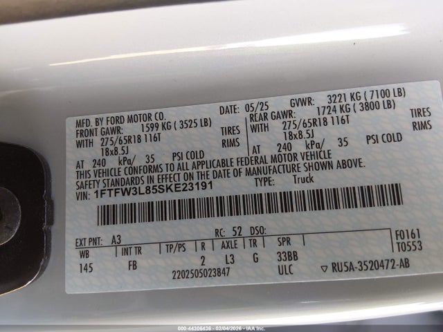 1FTFW3L85SKE23191 Ford F-150 Xlt