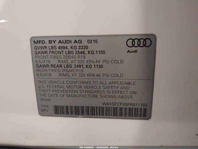 2015 AUDI Q3 WA1GFCFS5FR011792 Photo 8