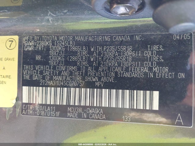 2005 LEXUS RX 330 2T2HA31U45C070757 Photo 8