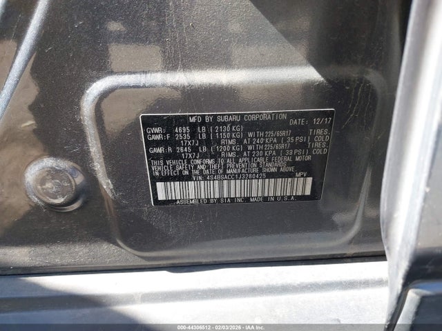 4S4BSACC1J3280425 Subaru Outback 2.5i Premium