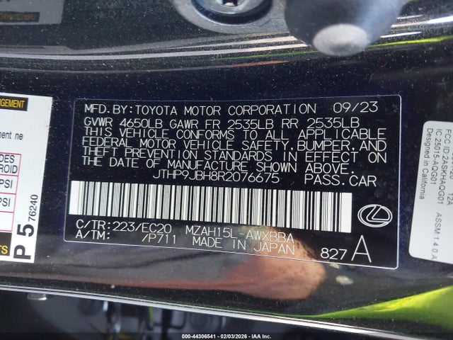 2024 LEXUS UX 250H JTHP9JBH8R2076675 Photo 8