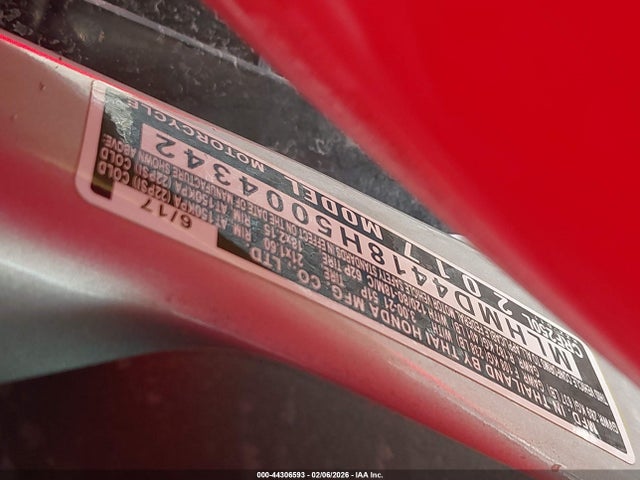 Honda Crf250 L/rl 2017 MLHMD4418H5004342 Image 10