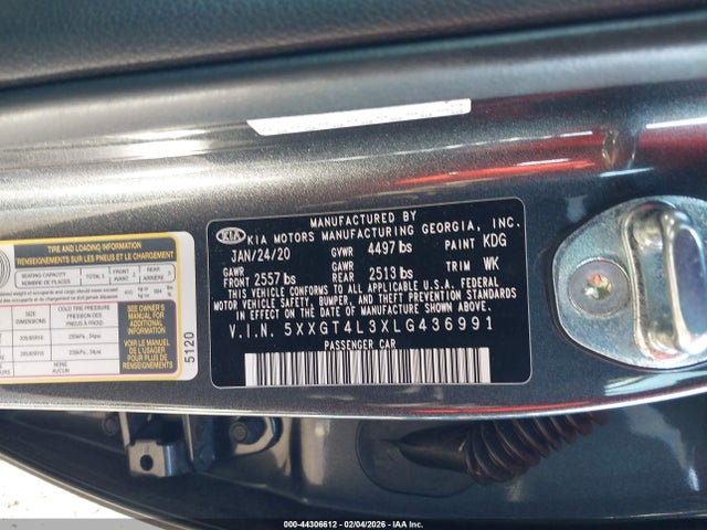 5XXGT4L3XLG436991 KIA Optima Lx