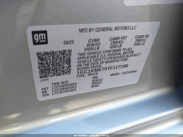 1GC1KME75TF117196 Chevrolet SILVERADO 2500HD