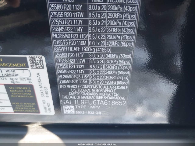 SAL1L9FU6TA618652 Land Rover Range Rover Sport P400 Dynamic Se