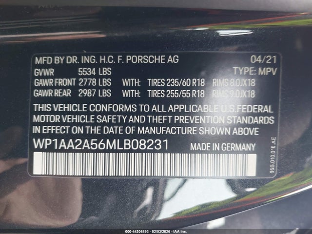 2021 PORSCHE MACAN WP1AA2A56MLB08231 Photo 8