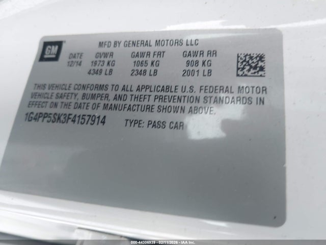 Buick Verano 2015 1G4PP5SK3F4157914 Image 9