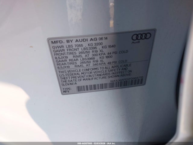 2015 AUDI Q7 WA1LMAFEXFD003770 Photo 8