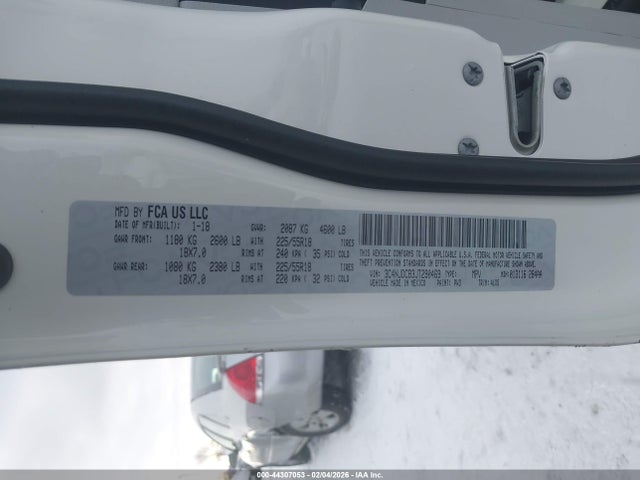 Продажа на аукционе авто 2018 Jeep Compass Limited 4x4, vin: 3C4NJDCB3JT290469, номер лота: 44307053