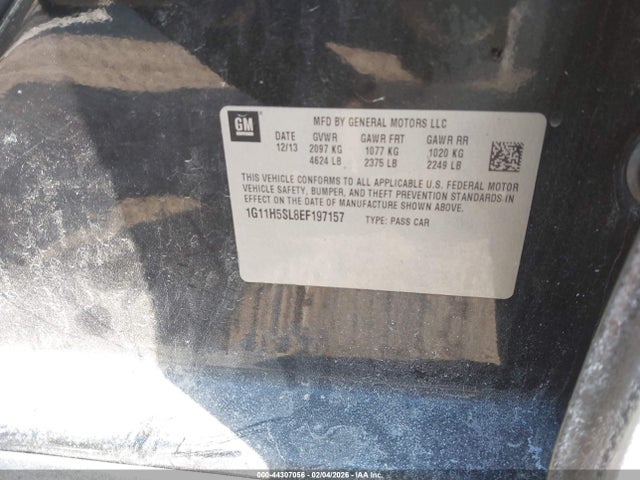 1G11H5SL8EF197157 Chevrolet Malibu 1lz