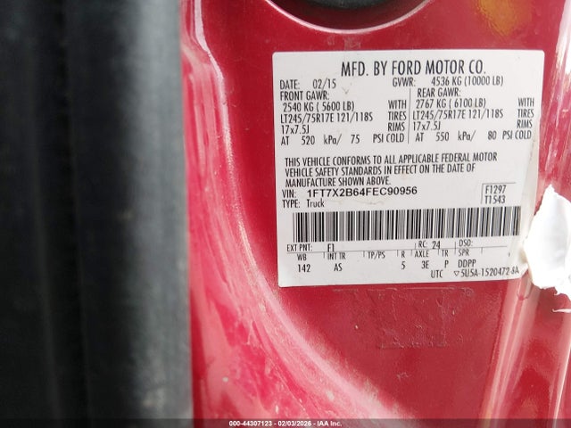 1FT7X2B64FEC90956 Ford F-250 Xl