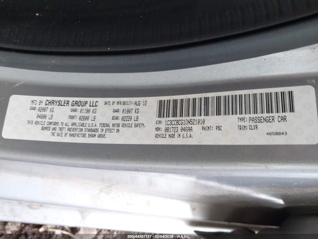 44307127 :رقم المزاد ، 1C3CCBCG1DN521010 vin ، 2013 Chrysler 200 Limited مزاد بيع