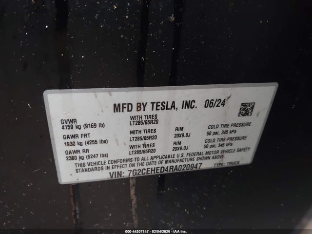 2024 TESLA CYBERTRUCK 7G2CEHED4RA020947 Photo 8