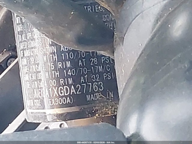 Kawasaki Ex300 A 2016 JKAEX8A1XGDA27763 Image 10