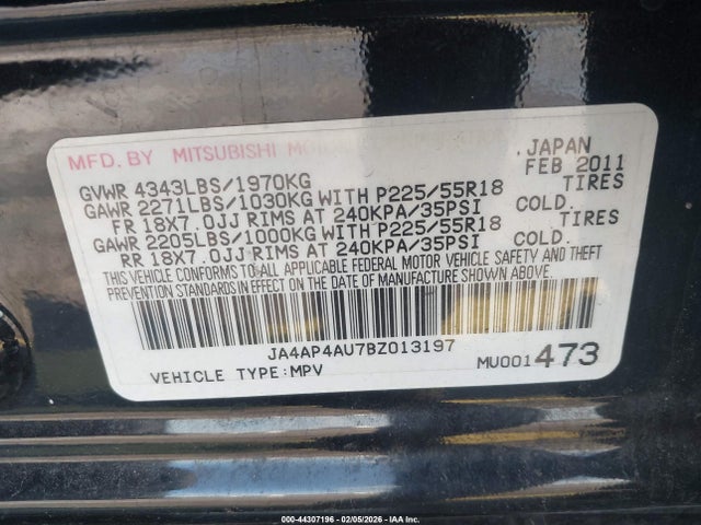 2011 MITSUBISHI OUTLANDER SPORT JA4AP4AU7BZ013197 Photo 8