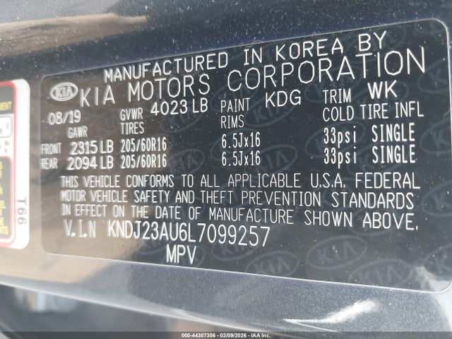 KNDJ23AU6L7099257 KIA SOUL LX