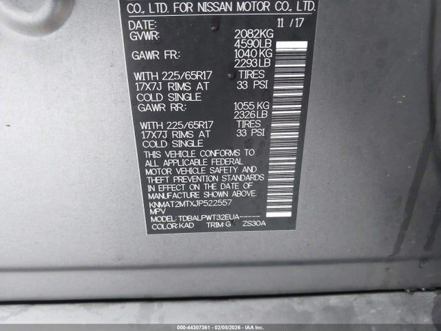 Nissan ROGUE S 2018 KNMAT2MTXJP522557 Image 9