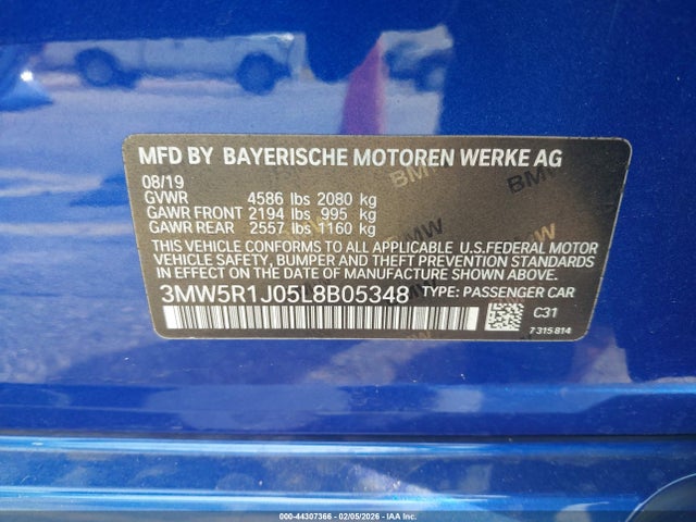 2020 BMW 330I 3MW5R1J05L8B05348 Photo 8