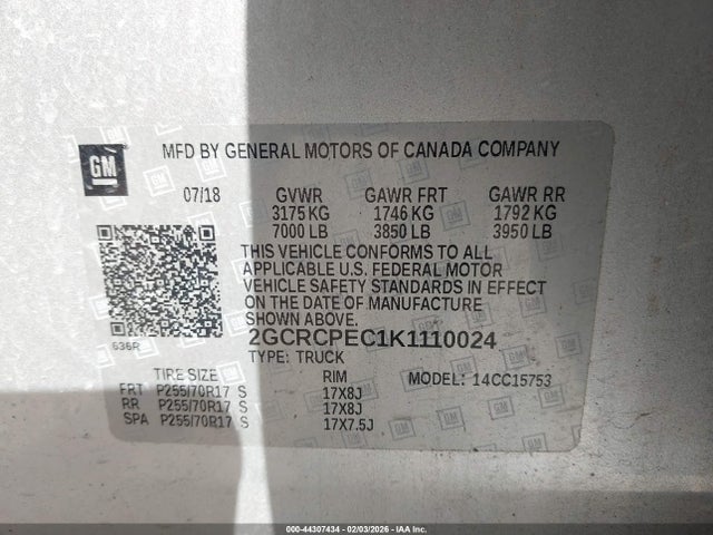 2019 CHEVROLET SILVERADO 1500 LD 2GCRCPEC1K1110024 Photo 8