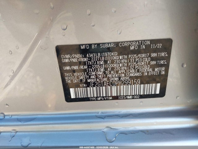 Subaru Crosstrek Premium 2023 JF2GTAEC0PH299159 Image 9
