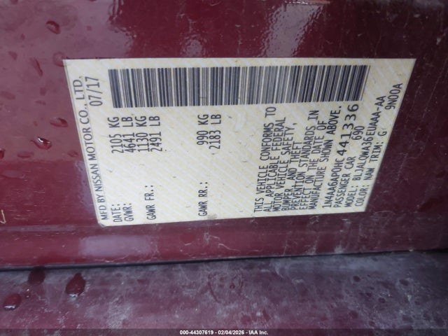 2017 NISSAN MAXIMA 1N4AA6AP0HC441336 Photo 8