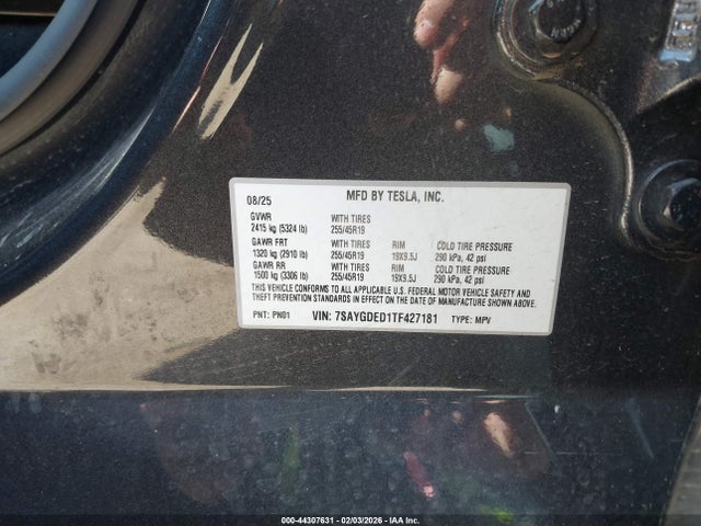 2026 TESLA MODEL Y 7SAYGDED1TF427181 Photo 8