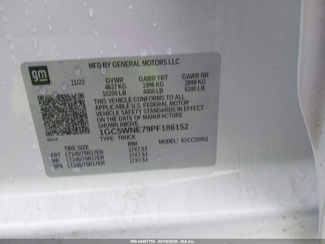 1GC5WNE79PF186152 Chevrolet Silverado 2500hd 2wd Long Bed Lt