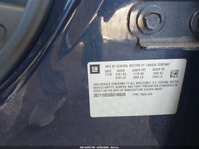 2G1115S32G9145636 Chevrolet Impala 2lt