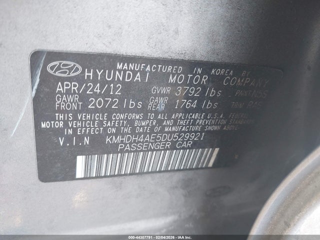 2013 HYUNDAI ELANTRA KMHDH4AE5DU529921 Photo 8