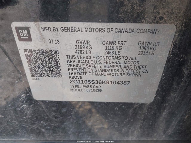 2G1105S36K9104387 Chevrolet Impala Premier