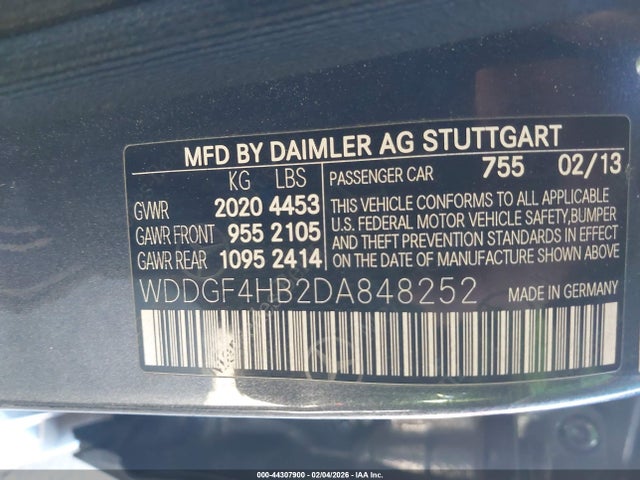 Aukcja sprzedaży 2013 Mercedes-benz C 250 Sport, vin: WDDGF4HB2DA848252, numer aukcji: 44307900