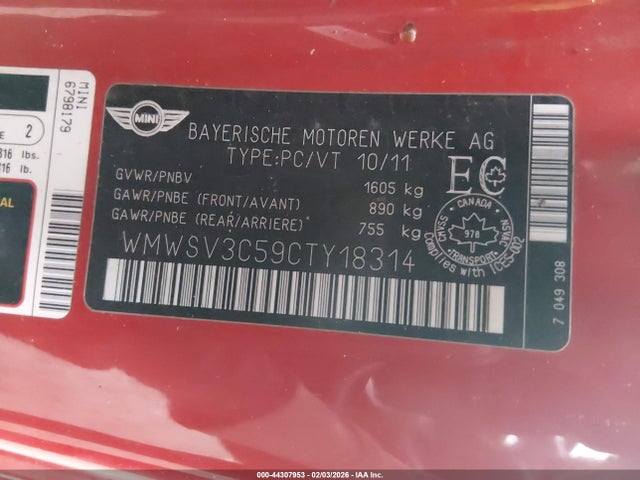 2012 MINI COOPER S WMWSV3C59CTY18314 Photo 8