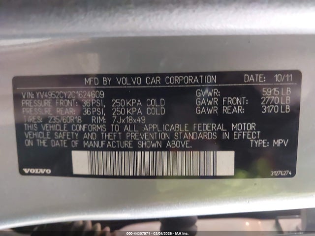 2012 VOLVO XC90 YV4952CY2C1624609 Photo 8