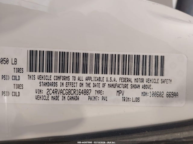 Aukcja sprzedaży 2012 Volkswagen Routan Sel, vin: 2C4RVACG8CR164887, numer aukcji: 44307998