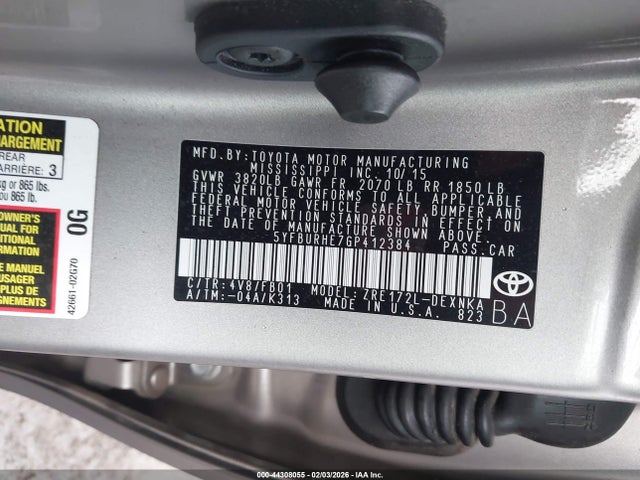 Toyota Corolla Le Plus 2016 5YFBURHE7GP412384 Image 9