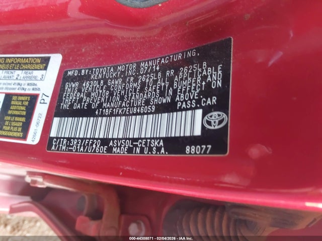 Toyota CAMRY SE 2014 4T1BF1FK7EU846059 Image 9
