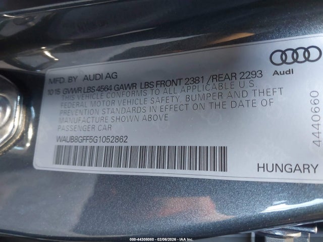 2016 AUDI A3 WAUB8GFF5G1052862 Photo 8