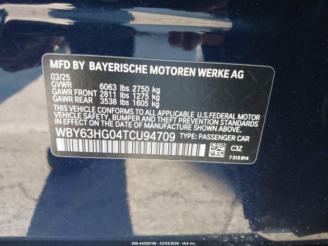 WBY63HG04TCU94709 BMW I5 Edrive40