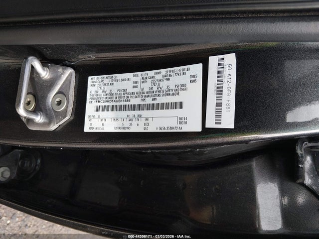 1FMCU9HD1KUB11886 Ford ESCAPE SEL