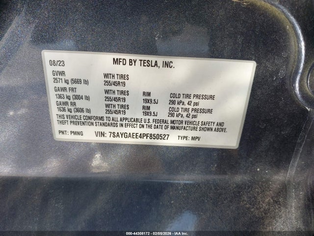 2023 TESLA MODEL Y 7SAYGAEE4PF850527 Photo 8