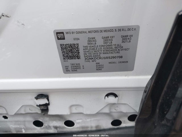 3GNKDCRJ1RS290708 Chevrolet Blazer Ev Eawd Rs