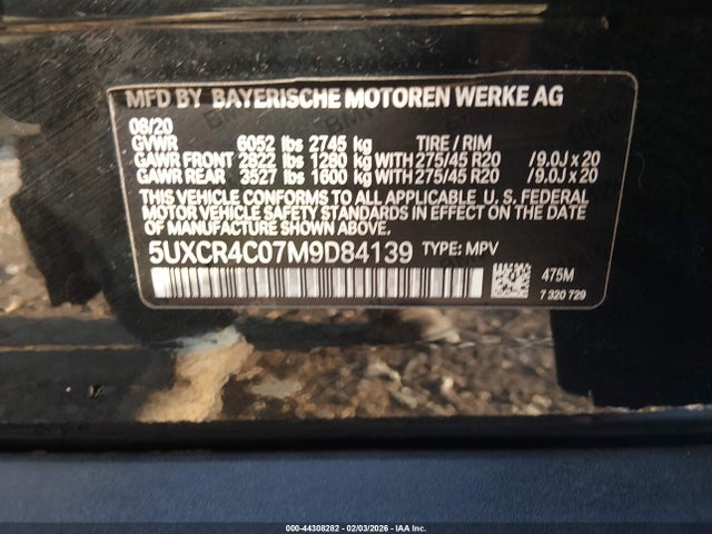2021 BMW X5 5UXCR4C07M9D84139 Photo 8