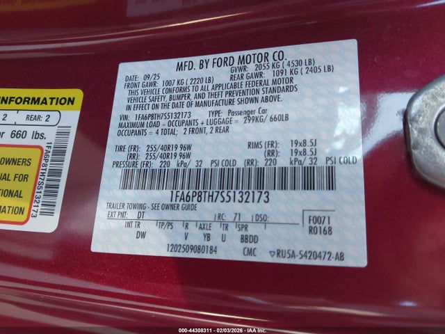 Ford Mustang Ecoboost Fastback 2025 1FA6P8TH7S5132173 Image 9