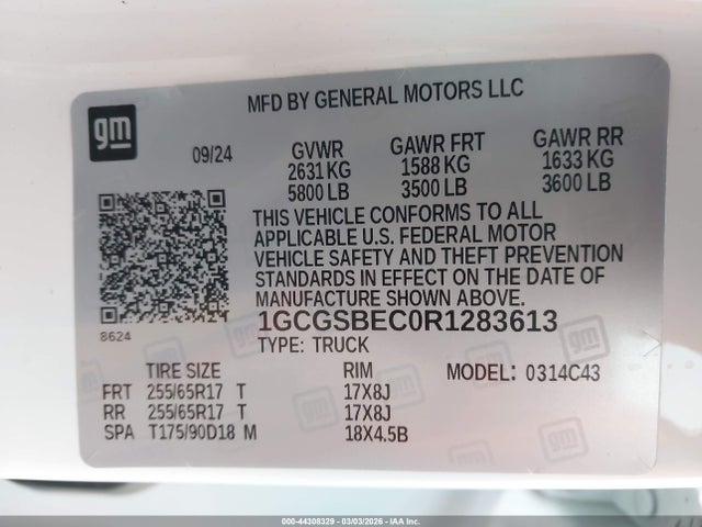 1GCGSBEC0R1283613 Chevrolet Colorado 2wd Wt
